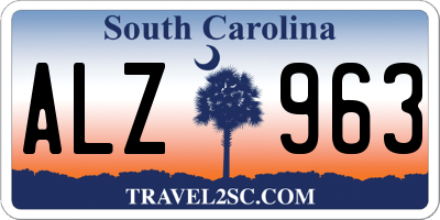 SC license plate ALZ963