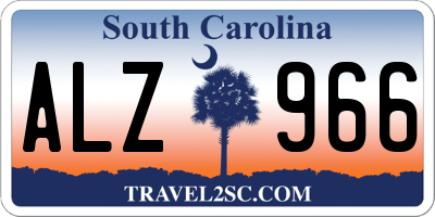 SC license plate ALZ966
