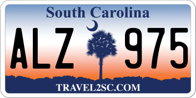 SC license plate ALZ975