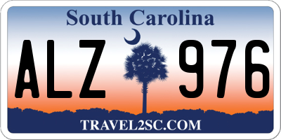 SC license plate ALZ976