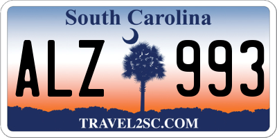 SC license plate ALZ993