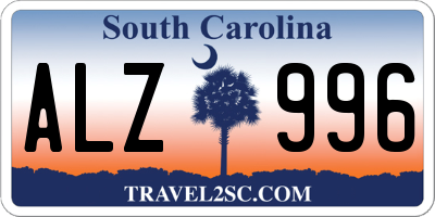 SC license plate ALZ996
