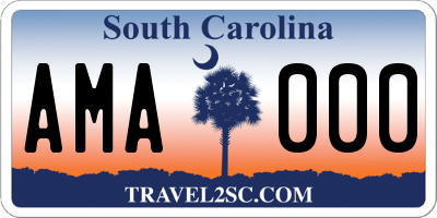 SC license plate AMA000