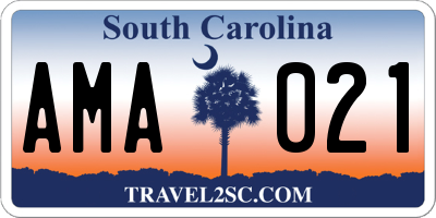 SC license plate AMA021