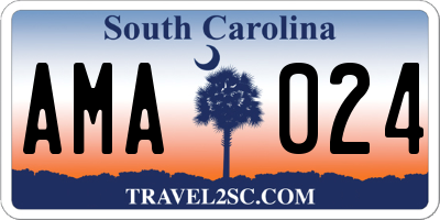 SC license plate AMA024