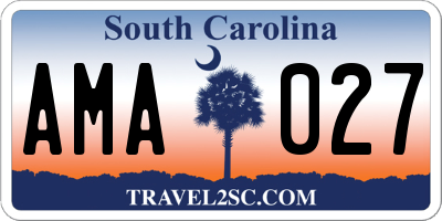 SC license plate AMA027