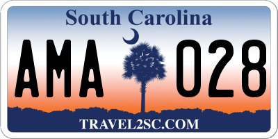 SC license plate AMA028