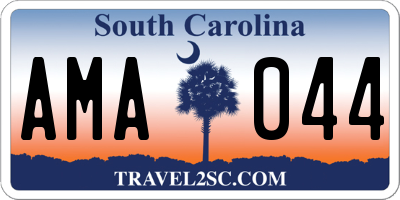 SC license plate AMA044