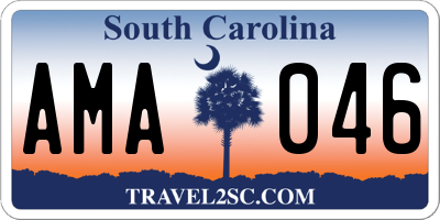 SC license plate AMA046
