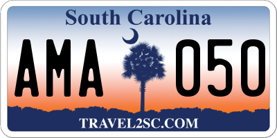 SC license plate AMA050