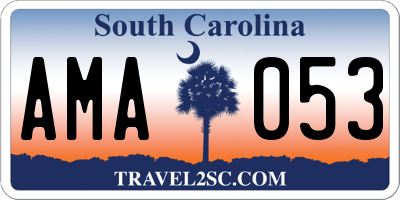 SC license plate AMA053