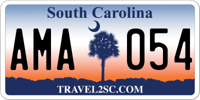 SC license plate AMA054