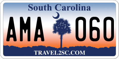 SC license plate AMA060