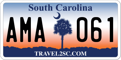 SC license plate AMA061