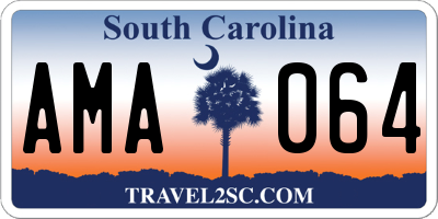 SC license plate AMA064