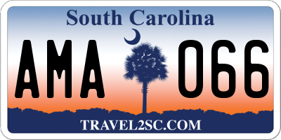 SC license plate AMA066