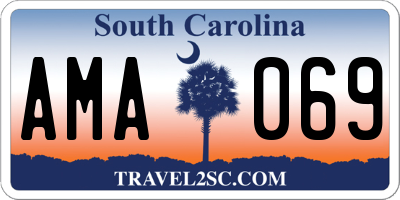 SC license plate AMA069