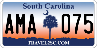 SC license plate AMA075