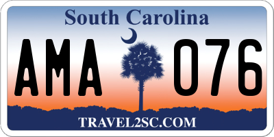 SC license plate AMA076