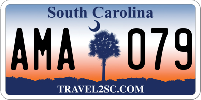 SC license plate AMA079