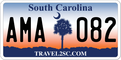 SC license plate AMA082