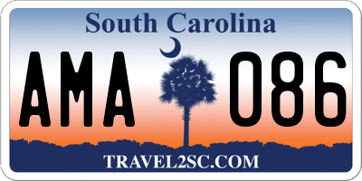 SC license plate AMA086