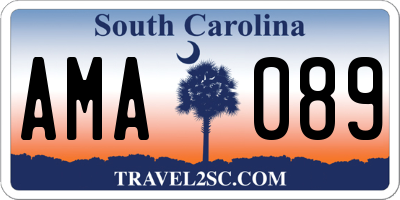 SC license plate AMA089