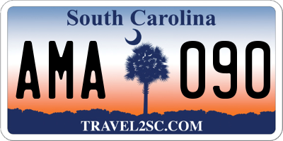 SC license plate AMA090