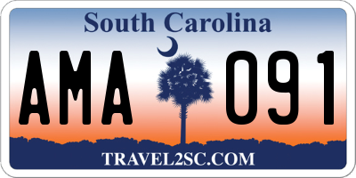 SC license plate AMA091