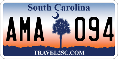 SC license plate AMA094