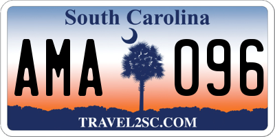 SC license plate AMA096