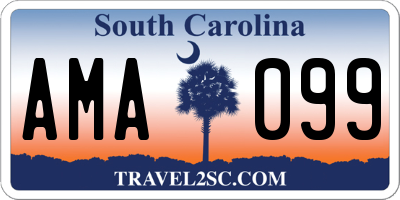 SC license plate AMA099