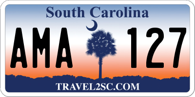 SC license plate AMA127
