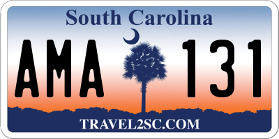 SC license plate AMA131