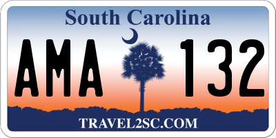 SC license plate AMA132