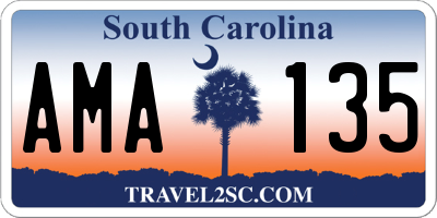 SC license plate AMA135