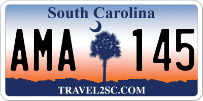 SC license plate AMA145