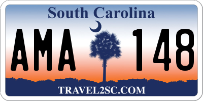 SC license plate AMA148