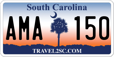 SC license plate AMA150