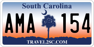 SC license plate AMA154