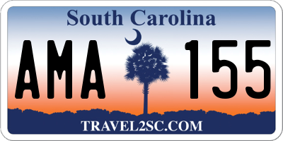 SC license plate AMA155