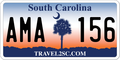 SC license plate AMA156
