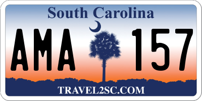 SC license plate AMA157