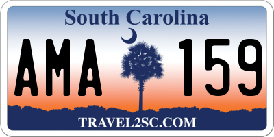 SC license plate AMA159