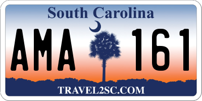 SC license plate AMA161