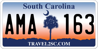 SC license plate AMA163