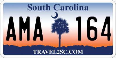 SC license plate AMA164