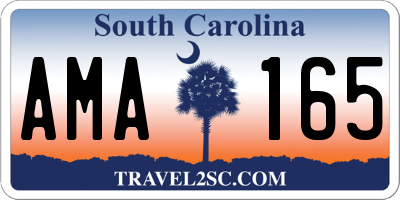 SC license plate AMA165