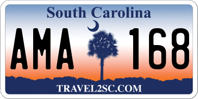 SC license plate AMA168