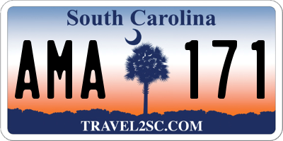SC license plate AMA171